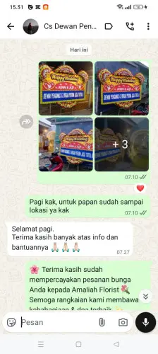 Testimonial Papan Bunga Pernikahan rancaseneng